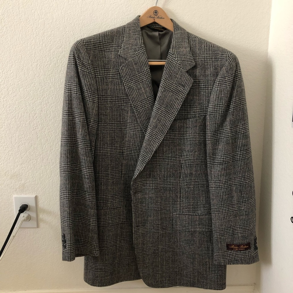 Plaid Houndstooth Brooks Brothers Sport Coat